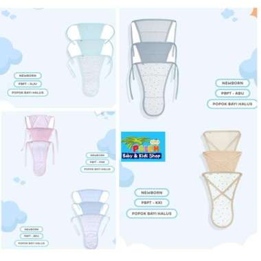 popok kain tali bayi fluffy lembut newborn (3 pc) SERI HIJAU