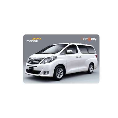 Kartu EMONEY MANDIRI Mobil Toyota Alphard White Putih Car Mobil Kendaraan Kartu Etoll e toll E Money