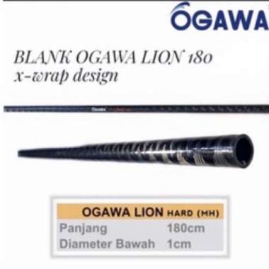 BLANK CARBON HOLLOW KUAT OGAWA LION 180 M MH H X WRAP - 180 M 180 M