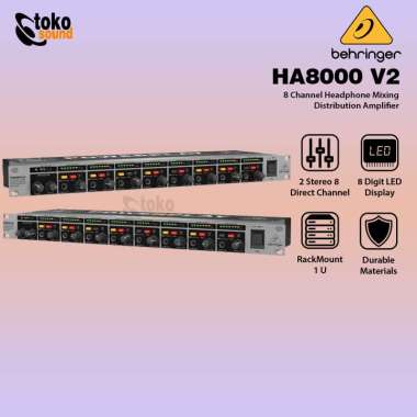 Behringer HA8000 V2 8-channel Headphone Mixing/Distribution Amplifier