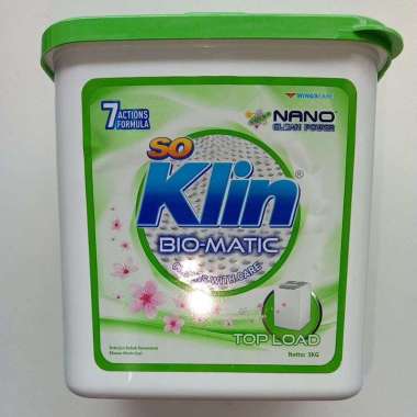 Promo Harga SO KLIN Biomatic Powder Detergent Top Load 3000 gr - Blibli