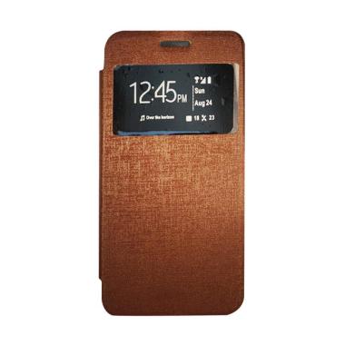 Gea Flip Cover Casing for Oppo R827 - Coklat
