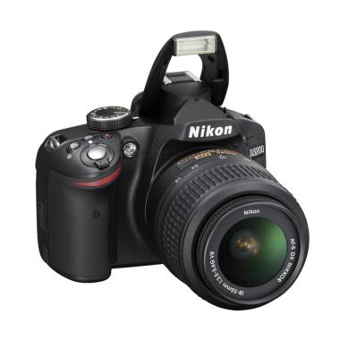 Nikon D3200 Kit AF-S 18-105mm VR DX Zoom Kamera DSLR - Black - Evertron Black