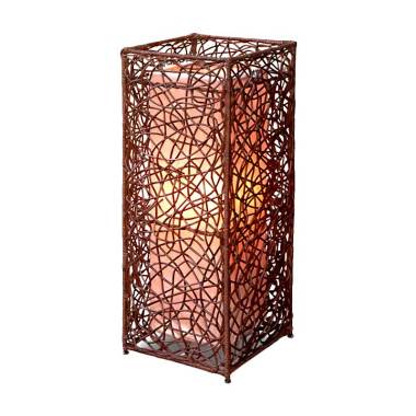 De Erniest Atlanta Lampu Meja Kotak - Coklat