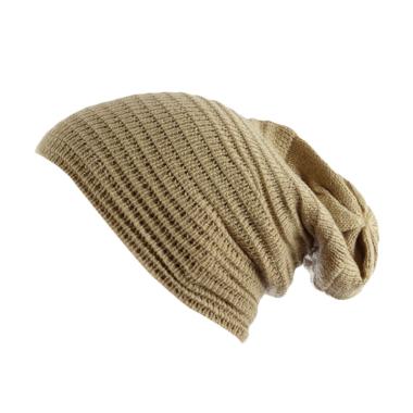 Elfs Shop Topi Kupluk Rajut Alur - Cream