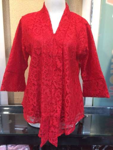 Atasan Kebaya Floy kebaya Kutu baru Brokat Wanita Aneka Variasi Warna lain nya M Merah