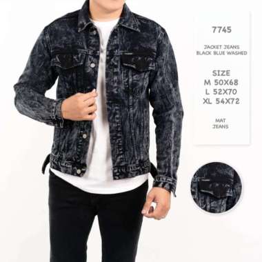 Jual Jaket Denim Black Wash Model 