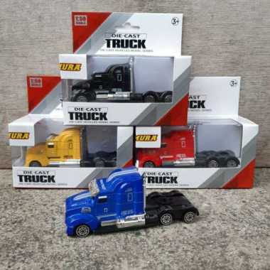 Diecast Kepala Truk Trailer Alloy - Miniatur Mobil Truck Kontainer