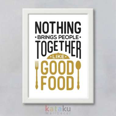 Hiasan Dinding Dapur Poster Ruang Makan Wall Decor Pajangan Dinding Bingkai Putih