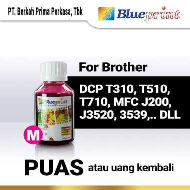 Blueprint Tinta Printer for Brother [100 mL/ Refill] Merah