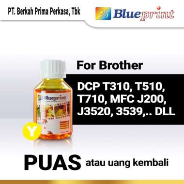 Blueprint Tinta Printer for Brother [100 mL/ Refill] Kuning
