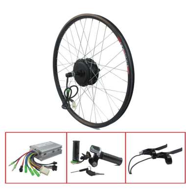 Mr.Jackie Ebike Kit Set Dinamo Motor Bldc Sepeda Listrik [36V/ 350W/ Ring 26 Inch] silver