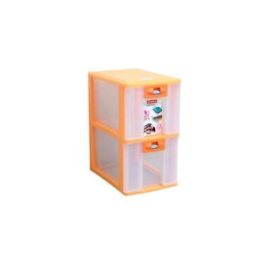 Pressa Container XL 2 Lion Star PR 22 Laci Penyimpanan CD Susun 2 Orange