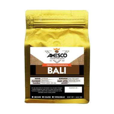 KOPI ROBUSTA KOPI BALI 200GR KOPI BUBUK Premium - Kopi Bali AMESCO COFFEE - Robusta | KOPI BUBUK BUB