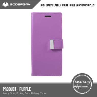 Original Mercury GOOSPERY Rich Diary Wallet Case For Samsung S8 Plus Samsung S8 Plus Purple
