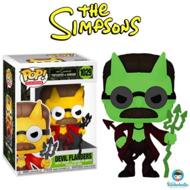 Funko POP! Simpsons Treehouse of Horror Devil Flanders Glow EXCLUSIVE
