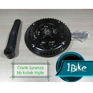 Crank gir Susun Sepeda 3 speed 3sp Turanza Hitam Hitam