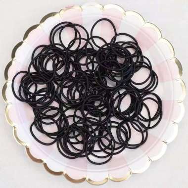 ONE - C10 C25-27 Ikat Rambut Polos Set 20/50/100pcs Karet Rambut Wanita Model Korea Simple Bahan Kar