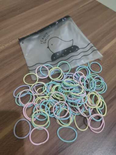 ONE - C10 C25-27 Ikat Rambut Polos Set 20/50/100pcs Karet Rambut Wanita Model Korea Simple Bahan Kar