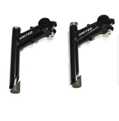 Stem / tiang stang  25.4/21.1mm merk United ( steel & hitam)