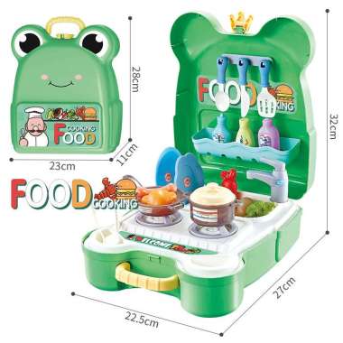 SK-M108 Mainan Kitchen Set Tas Ransel Anak Set Dapur Mainan Masak Masakan Wastafel / Ice Cream Maker