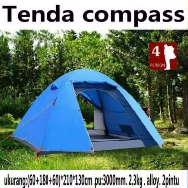 tenda camping compass aloy 4 biru
