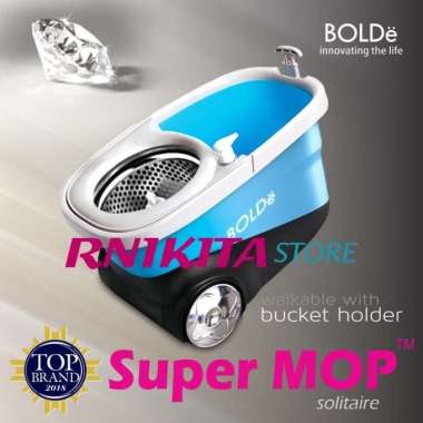 Alat pel SUPER MOP BOLDE SOLITAIRE | tempat sabun, stainless Biru