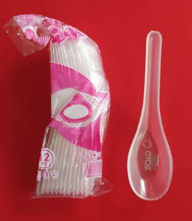 Sendok Plastik Sendok Bebek Plastik Tebal Bening ( 12 Pcs )