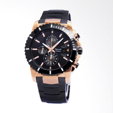 Alexandre Christie Jam tangan Pria 6455 - Hitam Rosegold