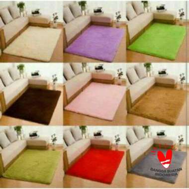 Gudekor KARPET RASFUR POLOSAN MURAH!! BUSA 3 CM Orange