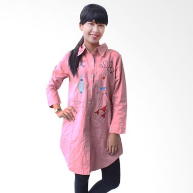 Aily K6864 Chic Simply Plain Tunik Woman - Pink Semua Ukuran Pink