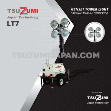 Genset Tower light tinggi 7 meter 4 x 1000 w - trailer heavy duty LT7