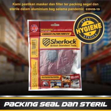 MASKER KAIN RESPIRATOR SHERLOCK with N99 CARBON FILTER - RED