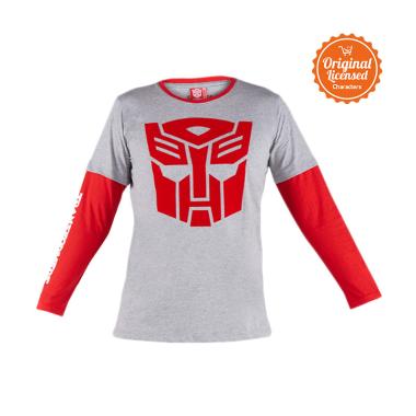 Transformer Autobots Logo T-Shirt Anak Laki-laki - Grey