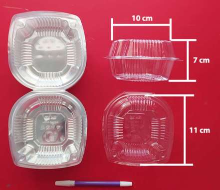 Mika HB / Mika Burger Plastik / Tempat Tray Burger / Salad ( 50 Pcs )