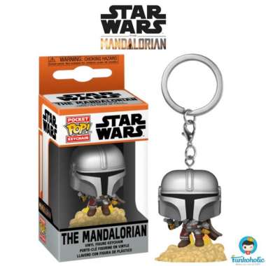 Funko Pocket POP! Keychain Star Wars The Mandalorian w- Blaster Flying