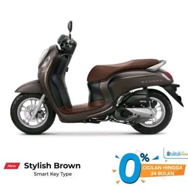 INDENT - All New Honda SCOOPY PRESTIGE &amp; STYLISH CBS ISS Sepeda Motor [VIN 2023] Stylish Brown Semarang
