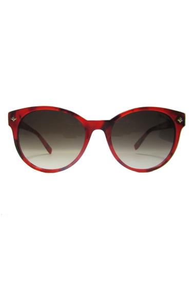 Trussardi 12861 - 53 Round Sunglasses Wanita - Red
