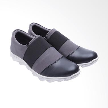 Dr.Kevin Men Canvas PU Leather Shoes Sepatu Pria - Abu 13243