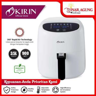 KIRIN DIGITAL AIR FRYER  3.5 L 900W KAF935D KAF-935D KAF 935D - RESMI  PUTIH