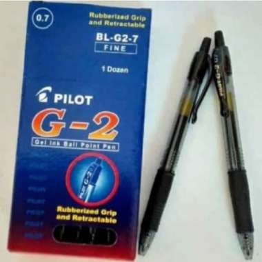 Pulpen / Gel Pen Pilot G2 0.7 mm / Ballpoint Gel Pilot G2 0.7 - HITAM