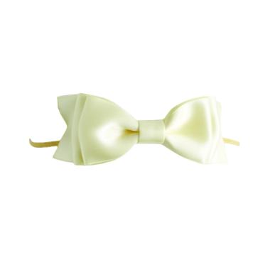 Baby Sequoia Headband Clasic Bow Bandana Bayi - Light Yellow