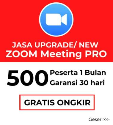 Zoom Meeting PRO 500 Lisensi 1 Bulan