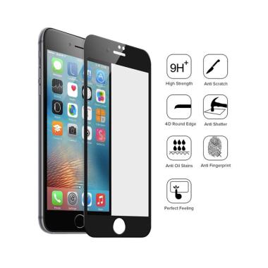 iStomp Tempered Anti Glare 4D Full ... ctor for iPhone 7 - Black