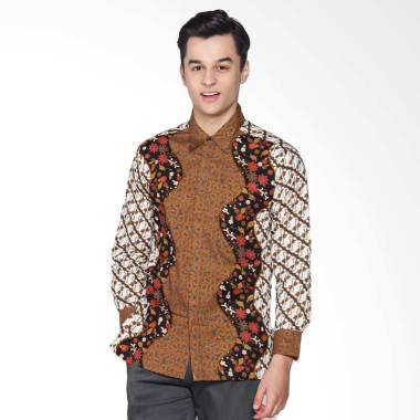 Batik Arjunaweda Men Kemeja Batik A ... Pria - Merah Tua 58131057