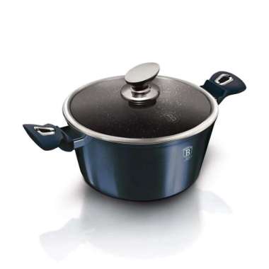 BERLINGER HAUS PANCI BERTUTUP CASSEROLE WITH LID 24 CM AQUAMARINE