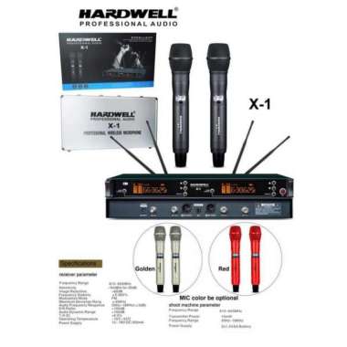 Mic Wireless Hardwell X-1 Original plus Hardcase Hardwell X1 Koper