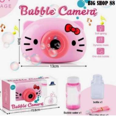 MAINAN ANAK KAMERA BUBBLE CAMERA BUBBLE GELEMBUNG KAMERA ELEKTRIK CAMERA SNI HELLO KITTY