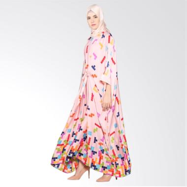 Rauza Rauza Abaya Alamo Kaftan Wanita - Pink Peach