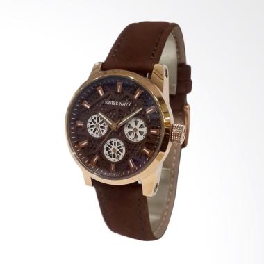 Swiss Navy Brown Leather Strap 8310LRGBN Jam Tangan Wanita - Rose Gold Rose Gold